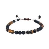PULSERA ÓNIX, OJO DE TIGRE Y HEMATITA