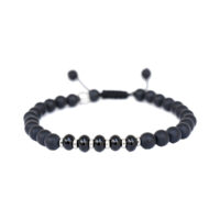 PULSERA ÓNIX MATE, ÓNIX BRILLANTE Y HEMATITA