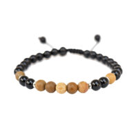 PULSERA ÓNIX, HEMATITA Y JASPE CAFÉ