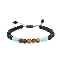 PULSERA ÓNIX, TURQUESA Y OJO DE TIGRE