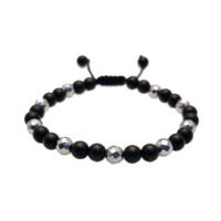 PULSERA DE ÓNIX MATE CON HEMATITA