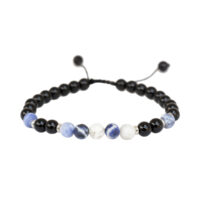 PULSERA DE ÓNIX CON SODALITA Y HEMATITA