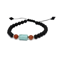 PULSERA ÓNIX MATE, HOWLITA, HEMATITA Y TURQUESA