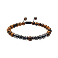 PULSERA OJO DE TIGRE Y HEMATITA