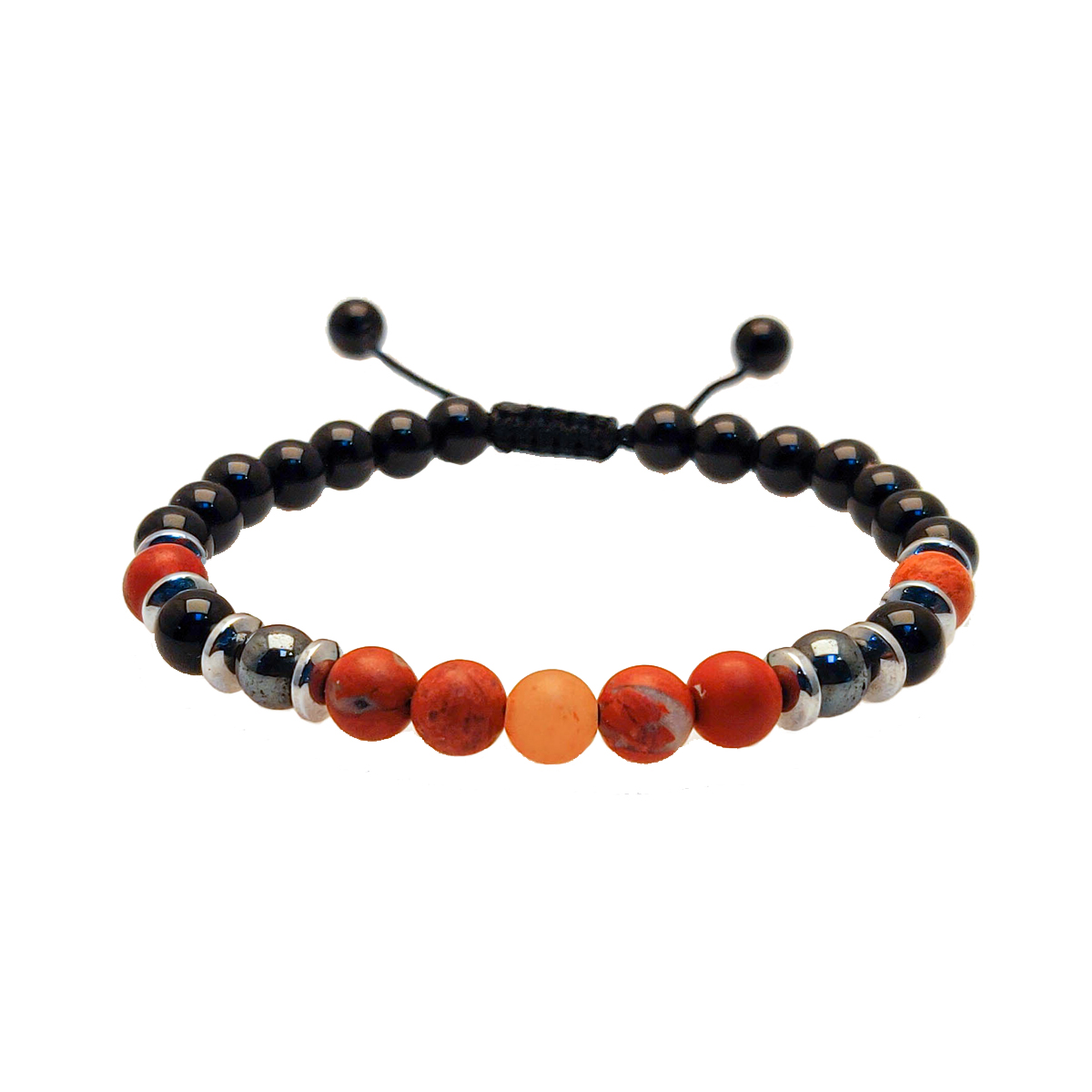 PULSERA DE ÓNIX CON JASPE CAFÉ