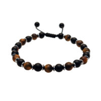 PULSERA OJO DE TIGRE Y ÓNIX MATE