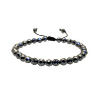 PULSERA HEMATITA OXFORD 6MM FACETADA