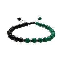 PULSERA MALAQUITA, ÓNIX Y HEMATITA