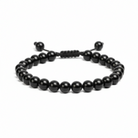 PULSERA OBSIDIANA NEGRA 6MM
