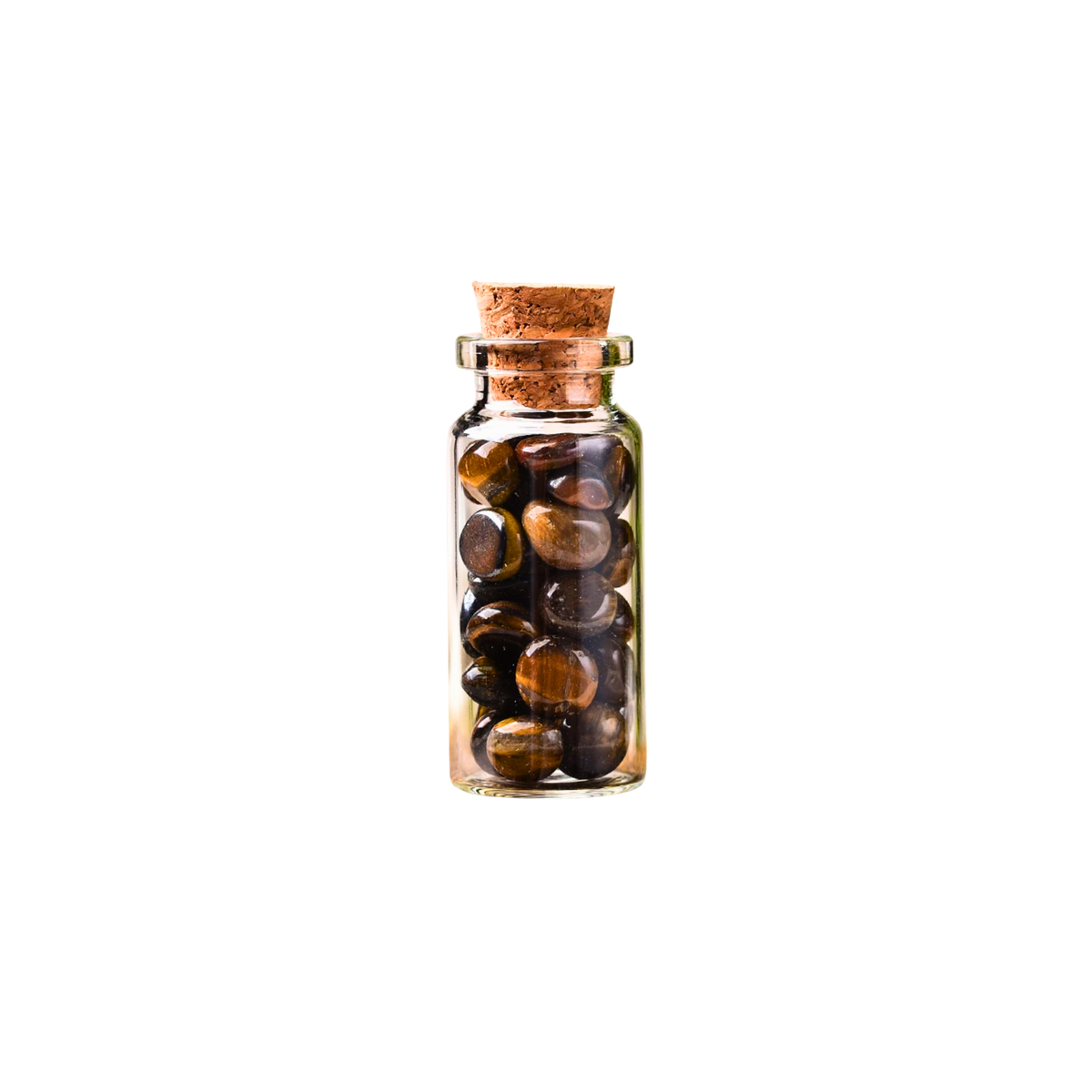 FRASQUITO DE CRISTAL CON OJO DE TIGRE