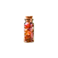 FRASQUITO DE CRISTAL CON CORNALINA