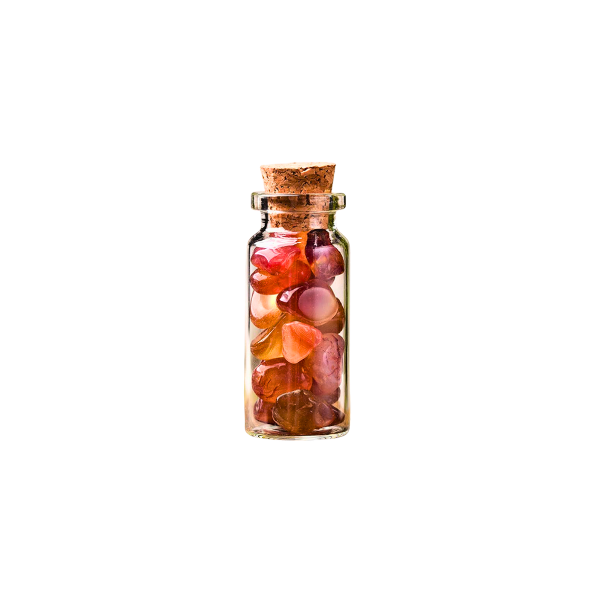 FRASQUITO DE CRISTAL CON CORNALINA
