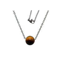 COLLAR SOLITARIO OJO DE TIGRE