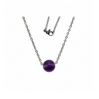 COLLAR SOLITARIO AMATISTA