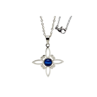 COLLAR NUDO DE BRUJA OJO DE GATO AZUL