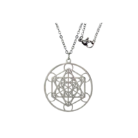 COLLAR SÍMBOLO METATRON PLATEADO
