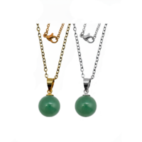 COLLAR DIJE AVENTURINA VERDE