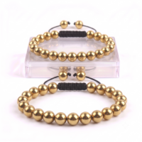 PULSERA HEMATITA DORADA