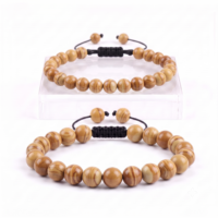 PULSERA JASPE MADERA