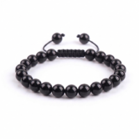 PULSERA OBSIDIANA NEGRA 8MM