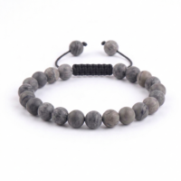 PULSERA JASPE GRIS MATE 8MM