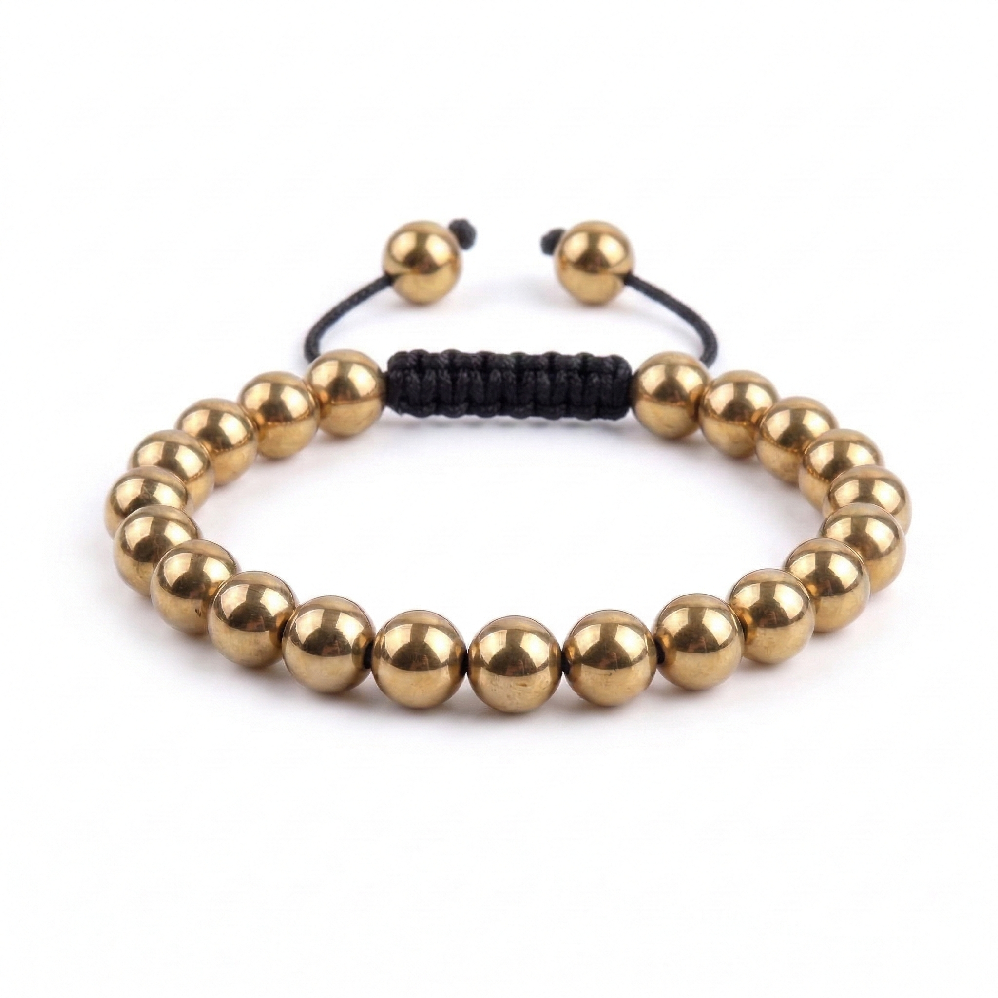 PULSERA HEMATITA DORADA 8MM