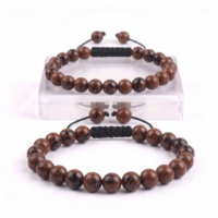 PULSERA OBSIDIANA CAOBA