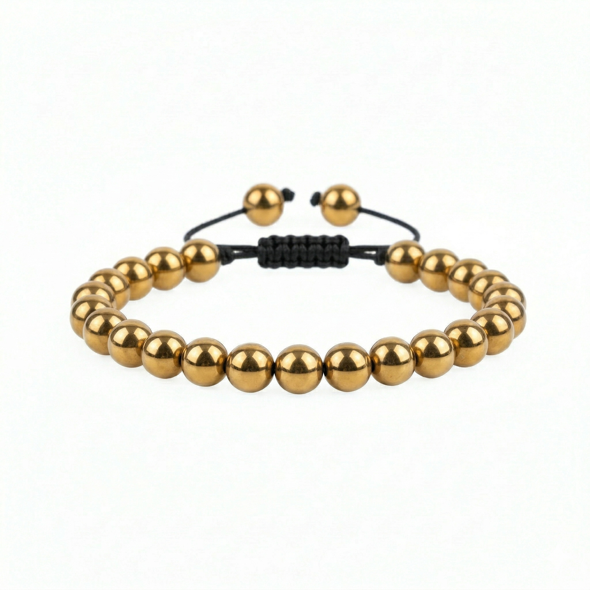 PULSERA HEMATITA DORADA 6MM