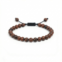 PULSERA OBSIDIANA CAOBA 6MM