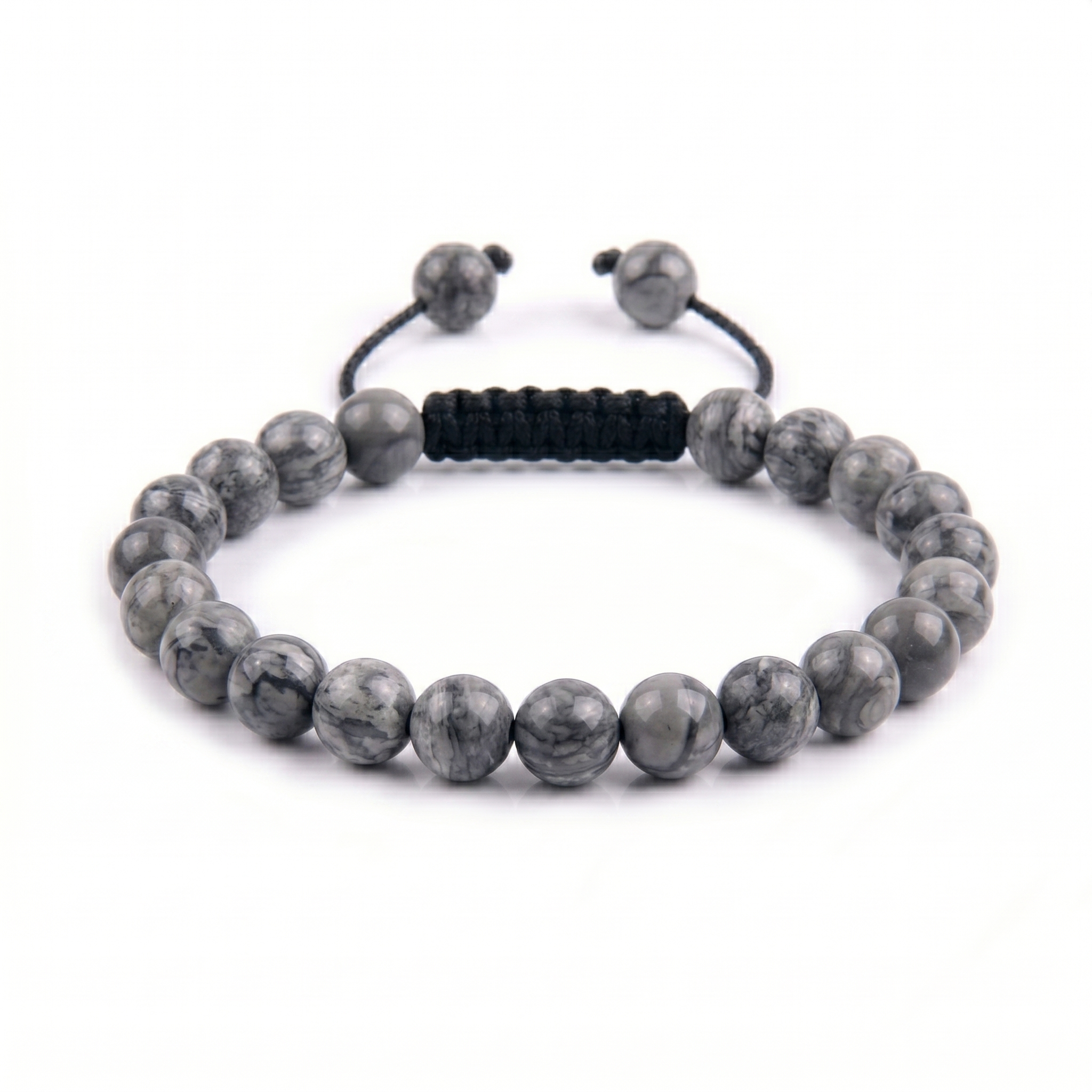 PULSERA JASPE GRIS 8MM